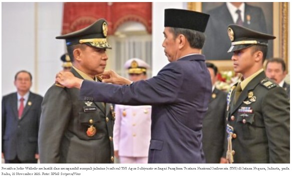 Selamat Dan Sukses Atas Pelantikan Jenderal TNI Agus Subiyanto Sebagai Panglima Tentara Nasional Indonesia